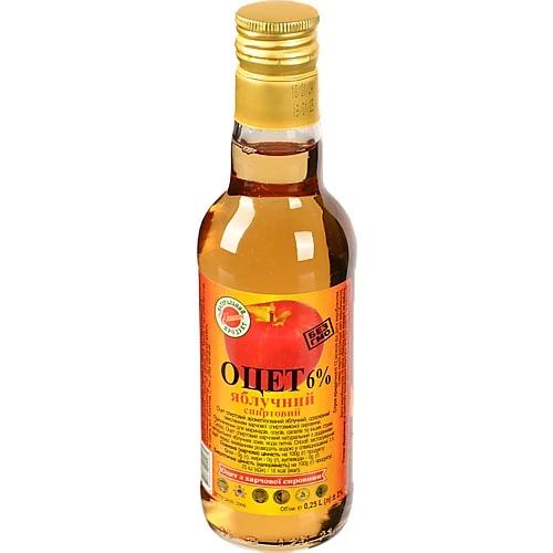 Оцет Унікон 0.25л 6% яблуко скло