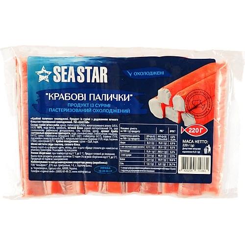 Крабові палички Seastar 220г сурімі заморожені