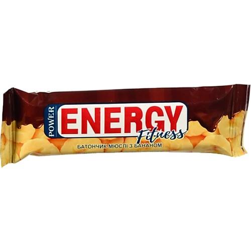 Батончик-мюслі з бананом частково глазурований Power Energy Fitness, 30 г