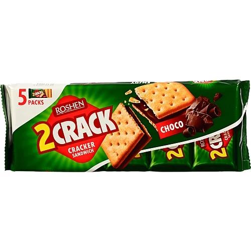 Крекер Roshen 2 CRACK з шоколадною начинкою, 235 г
