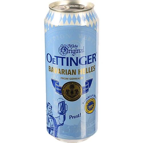 Пиво світле пастеризоване «Oettinger Bavarian Helles», 4,7%, 0,5 л, б.м.