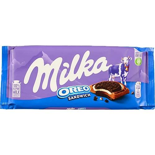 Шоколад молочний з печивом з начинкою зі смаком ванілі Oreo Milka м/у 92г