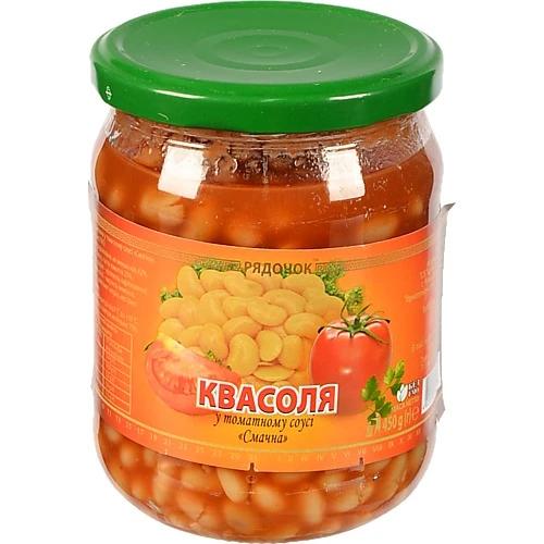 Квасоля Рядочок 450г у томатному соусі ск.