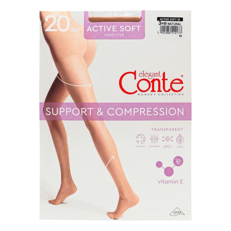 Колготки жіночі Conte elegant Active Soft 20den 3 natural