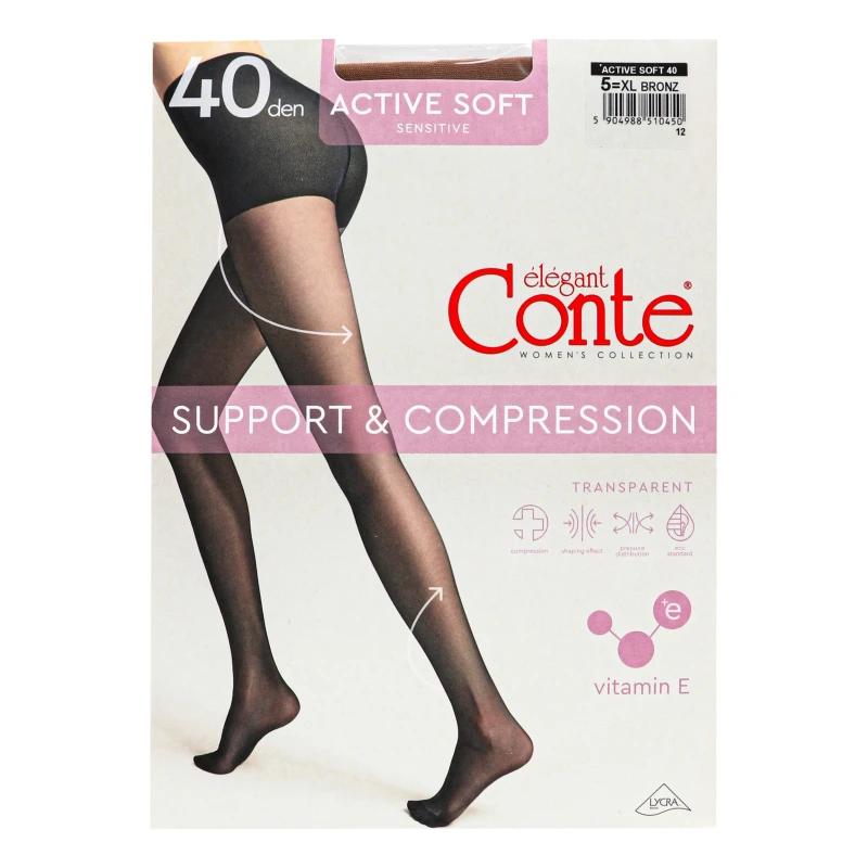 Колготки жіночі Conte elegant Active Soft 40den 5 bronz