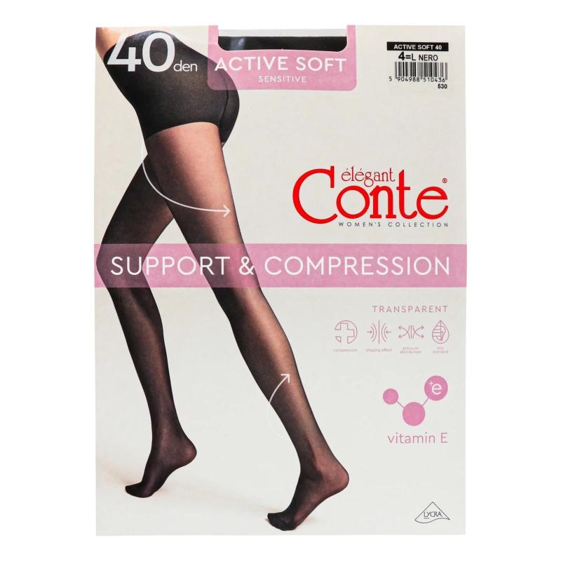 Колготки жіночі Conte elegant Active Soft 40den 4 nero