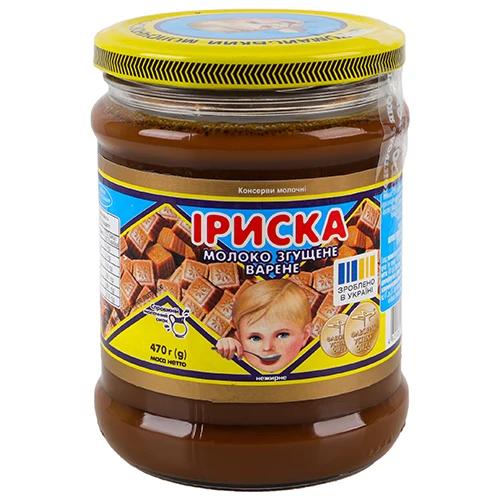 Молоко згущене ПМКК 470г іриска варене с.б