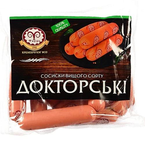 Сосиски «Докторські» вищого ґатунку, Кременчук МК (Україна)
