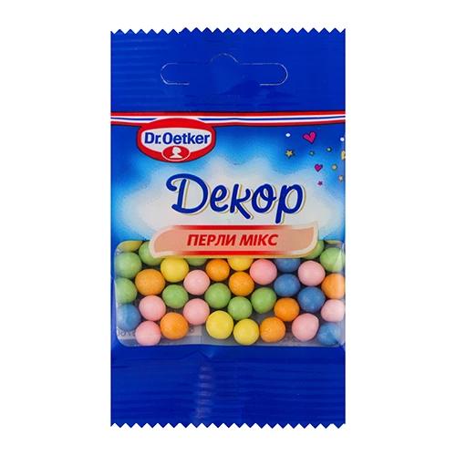 Посипка цукрова декоративна Перли мікс Dr.Oetker 10г