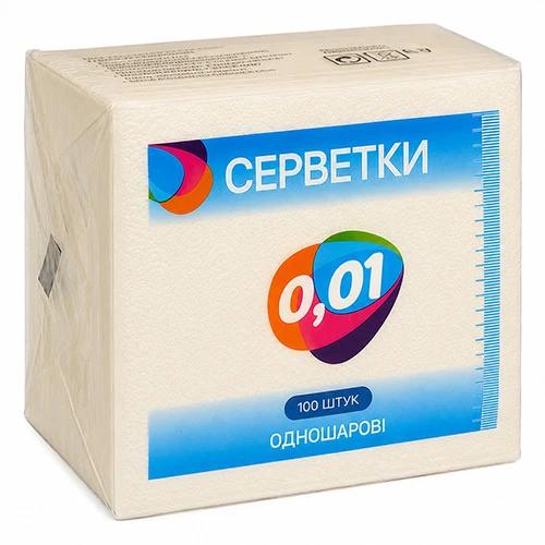 Серветка 0.01 100шт біла
