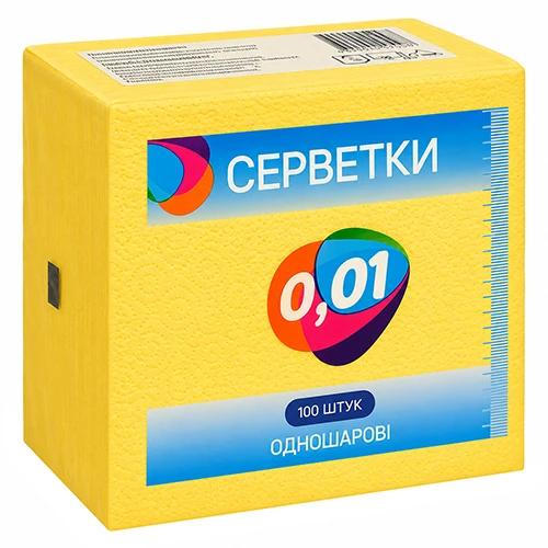 Серветка 0.01 100шт жовта