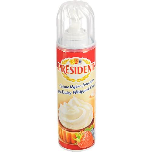 Вершки President збиті аерозоль 20% 250 г