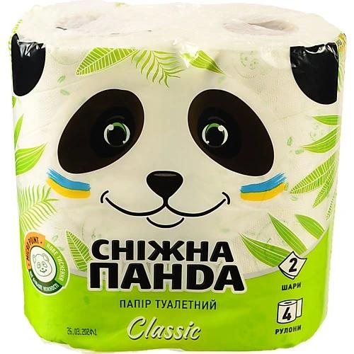 Папір туалетний 2-х шаровий Classic Сніжна панда 4шт