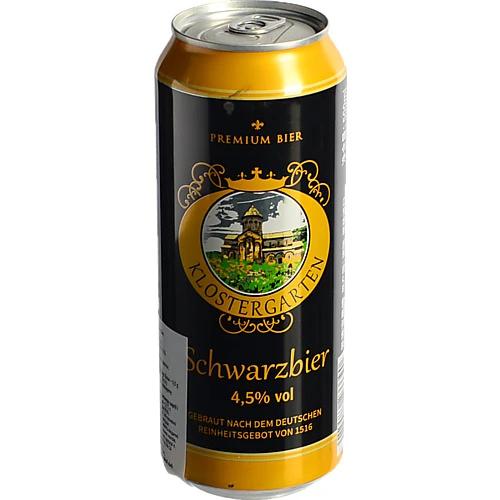 Пиво темне пастеризоване фільтроване Schwarzbier ТМ «Klostergarten», 4,5%, 0,5 л, б.м.