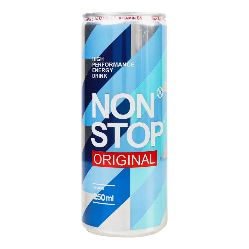 Напій енергетичний безалкогольний сильногазований Original Non Stop з/б 250мл