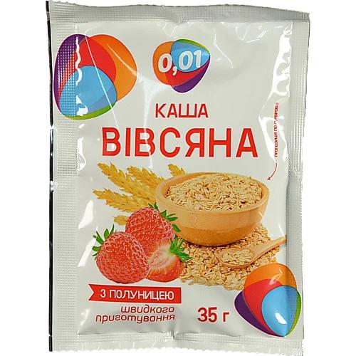 Каша вівсяна швидкого приготування 0,01 з полуницею 35г