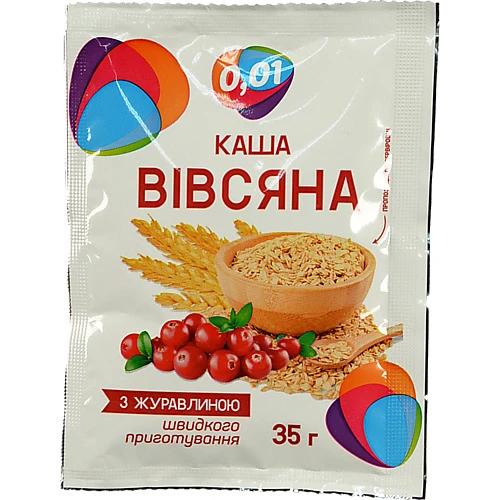 Каша вівсяна швидкого приготування 0,01 з журавлиною 35г