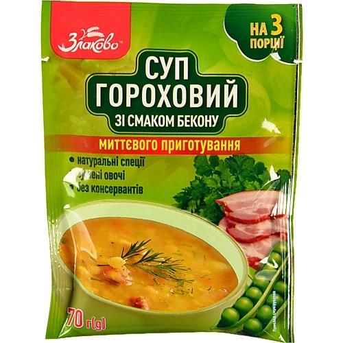 Суп Злаково Золоте Зерно Гороховий зі смаком «Бекон» 70 г
