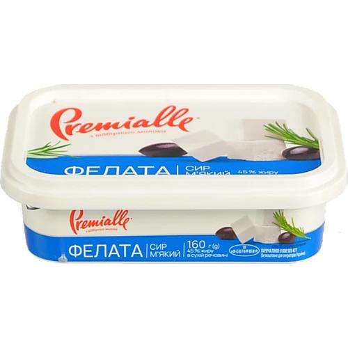 Сир м'який Premialle «Фелата» 160г 45%