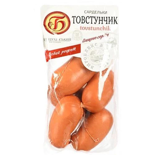 Сардельки Богодухівський м’ясокомбінат Товстунчик, вищого ґатунку