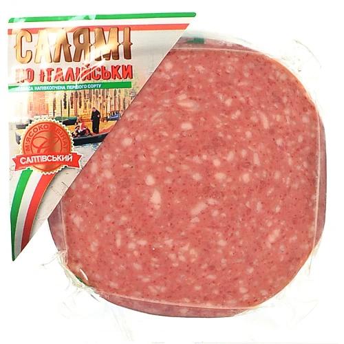 Ковбаса «Салямі По-італійськи» Салтівський М'ясокомбінат, напівкопчена, перший ґатунок