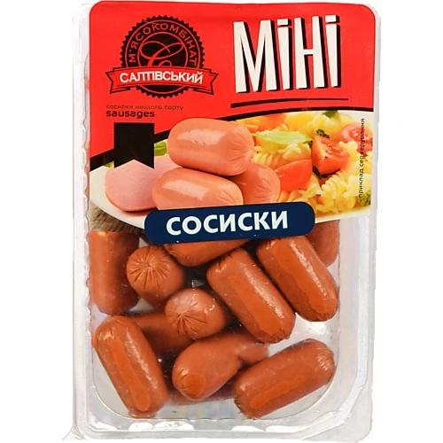 Сосиски «Салтівський М’ясокомбінат» «Міні», першого ґатунку, 350 г