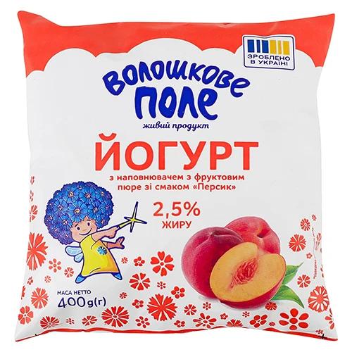 Йогурт Волошкове поле 400 г 2.5% полуниця пл