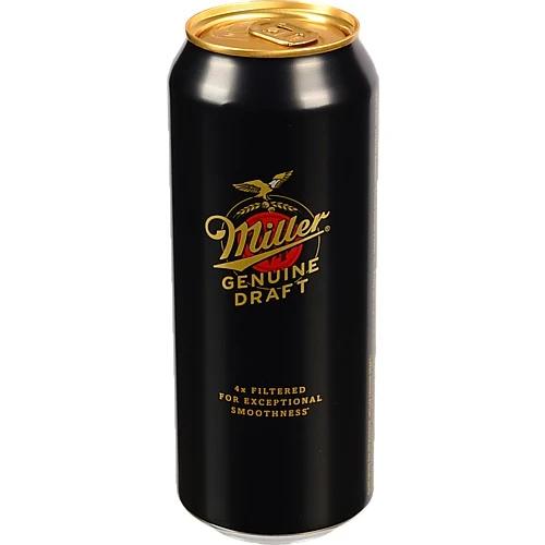 Пиво світле пастеризоване «Miller Genuine Draft», 4,7%, 0,48 л, з.б.