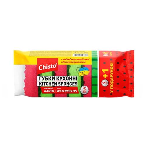 Губки кухонні Chisto Кавун 6шт (5+1)