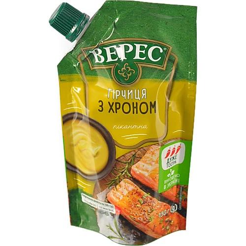 Гірчиця Верес «З хроном» пікантна, д/п 130г