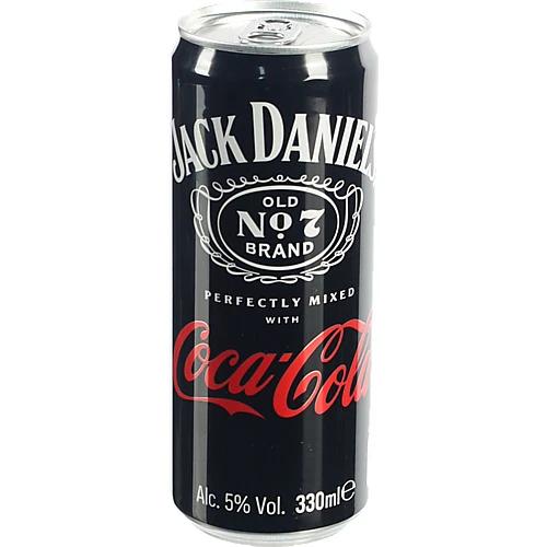 Напій слабоалкогольний Jack Daniel's Tennessee Whiskey&Coca Cola з/б, 0,33л
