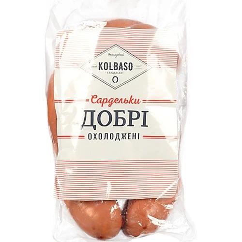 Сардельки Kolbaso Добрі, першого ґатунку, охолоджені, необгорнуті, газопакована упаковка