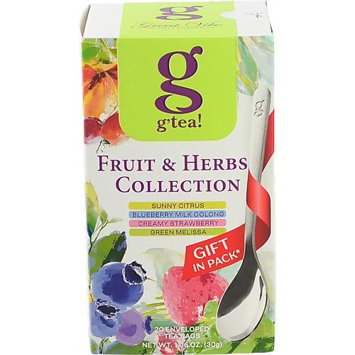 Чай g'tea 20п fruit herbs collection 4 смаки