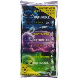 Серветки вологі Naturelle 6х8шт kids мультипак дит