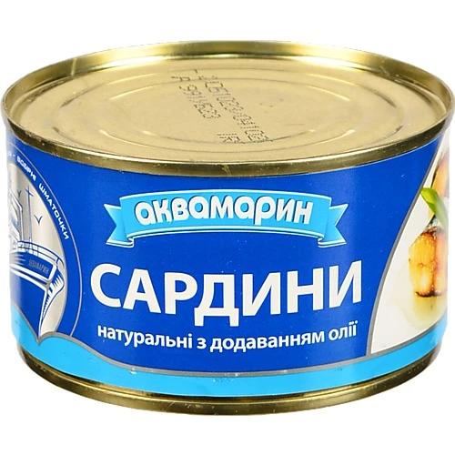 Сардини в олії Аквамарин 230г