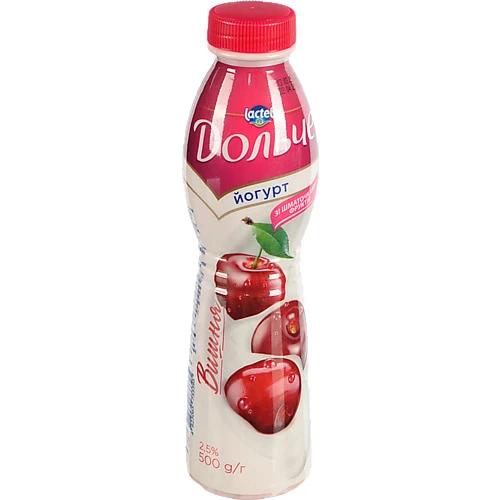 Йогурт 2.5% зі шматочками фруктів Вишня Дольче п/пл 500г