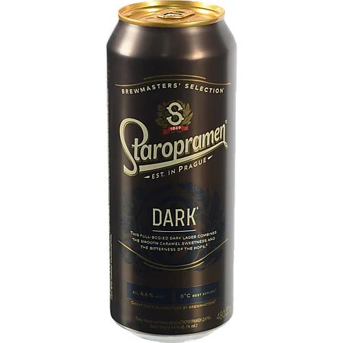 Пиво темне фільтроване пастеризоване «Staropramen Dark», 4,4%, 0,48 л, банка металева