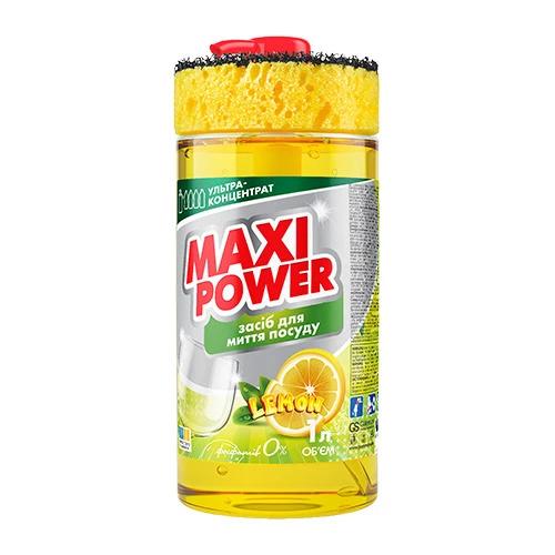 Засіб для миття посуду з ароматом лимону Maxi Power 1л
