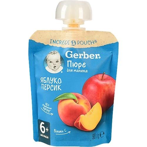 Пюре для дітей від 6міс Яблуко і персик Gerber д/п 90г