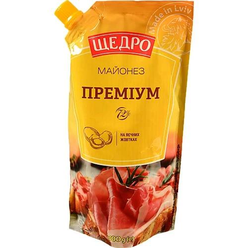 Майонез «Преміум» Щедро 72% д.п. 300 г