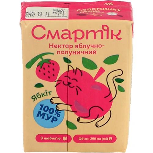 Нектар яблучно-полуничний Смартік т/п 200мл