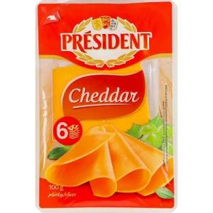 Сир Президент 100г чеддер 51% скибками