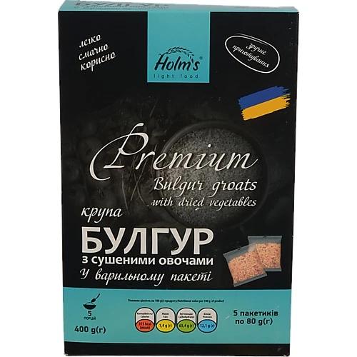 Крупа Holms 400г булгур №3 крупний з сушеними овочами
