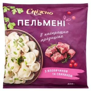 Пельмені Сніжно 800г яловичина свинина