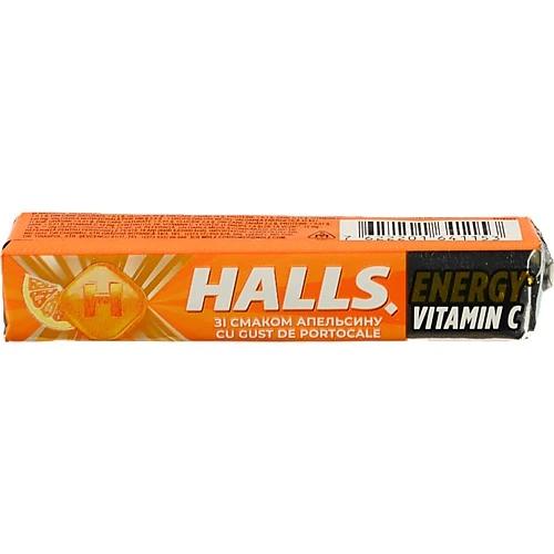 Карамель льодяникова зі смаком апельсина Energy Vitamin C Halls Halls м/у 25.2г