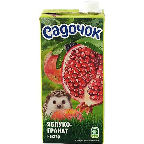 Нектар освітлений пастеризований Яблуко-гранат Садочок 0,95л