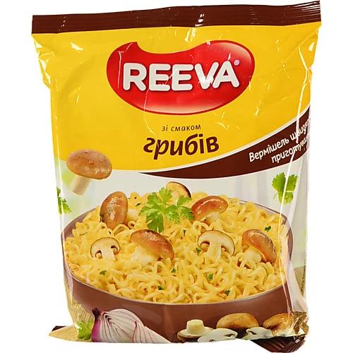 Вермішель швидкого приготування Reeva зі смаком грибів 60г