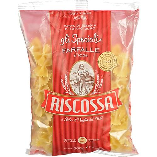Паста Riscossa «Farfalle» №105B з твердих сортів пшениці 500 г