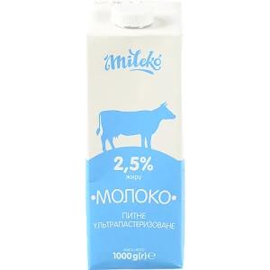 Молоко Mileko 1л 2.5% т.п