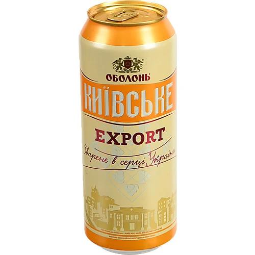 Пиво світле пастеризоване «Оболонь Київське Export», 4,7% об., 0,5 л, б.м.